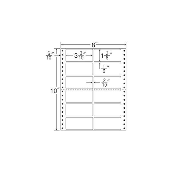 ビール （まとめ買い）MM8P ナナフォーム Mタイプ 4ケース 2000折 連続ラベル 剥離紙白 ヨコ1本ミシン入 東洋印刷