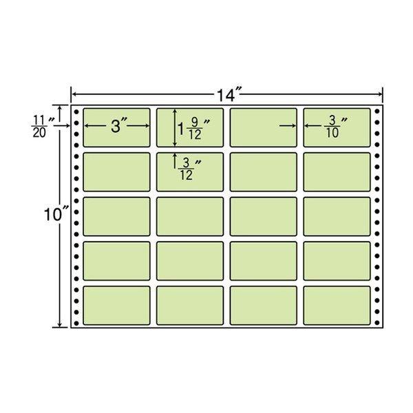 MT14JG グリーン ナナフォーム カラーシリーズ 500折 ラベル 東洋印刷