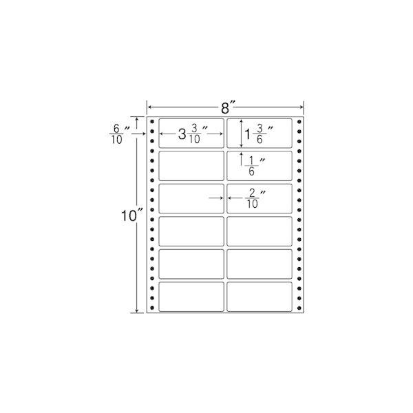 （まとめ買い）MT8C ナナフォーム Mタイプ 2ケース 1000折 連続ラベル 剥離紙白 東洋印刷