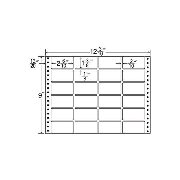 MX12C ナナフォーム Mタイプ 500折 連続ラベル 剥離紙白 東洋印刷