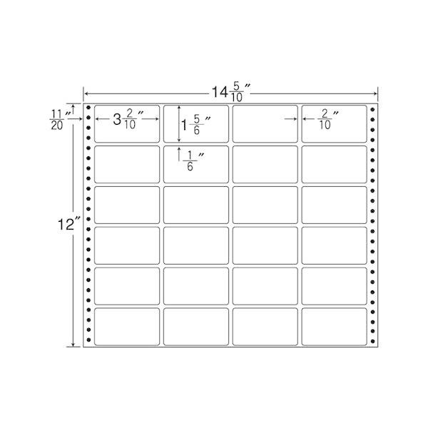 （まとめ買い）MX14G ナナフォーム Mタイプ 10ケース 5000折 連続ラベル 剥離紙白 東洋印刷
