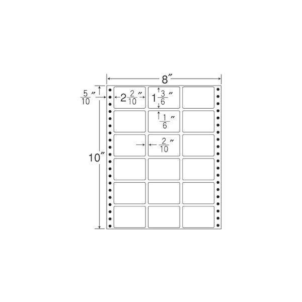 （まとめ買い）MX8A ナナフォーム Mタイプ 6ケース 3000折 連続ラベル 剥離紙白 東洋印刷