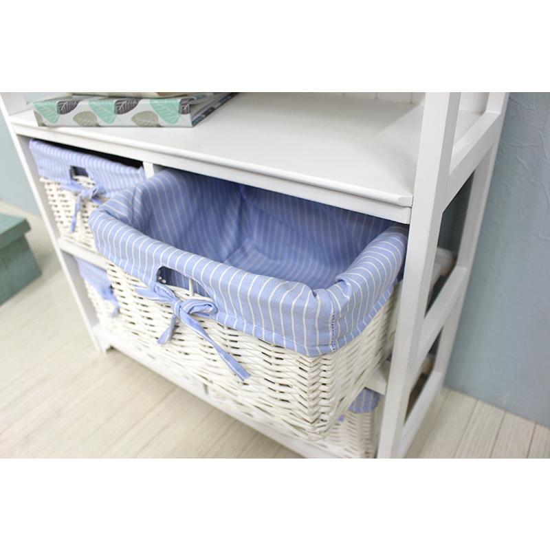 キャビネット MCC-5781WH (約)幅70×奥行30×高さ75cm  ホワイト | 家具 おしゃれ インテリア 収納の画像