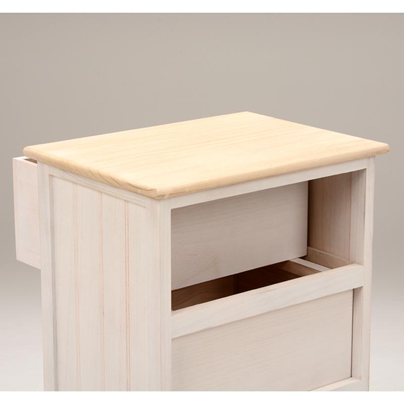 チェスト 幅31×奥行38.5×高さ71.5cm アンティークホワイト | 家具 おしゃれ リビング ダイニング 居間 台所 エレガント 箪笥 寝室 トイレ バスの画像