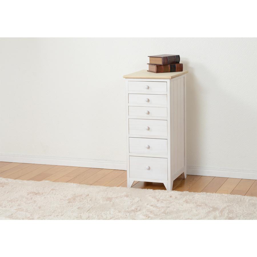 チェスト 幅31×奥行38.5×高さ71.5cm アンティークホワイト | 家具 おしゃれ リビング ダイニング 居間 台所 エレガント 箪笥 寝室 トイレ バスの画像