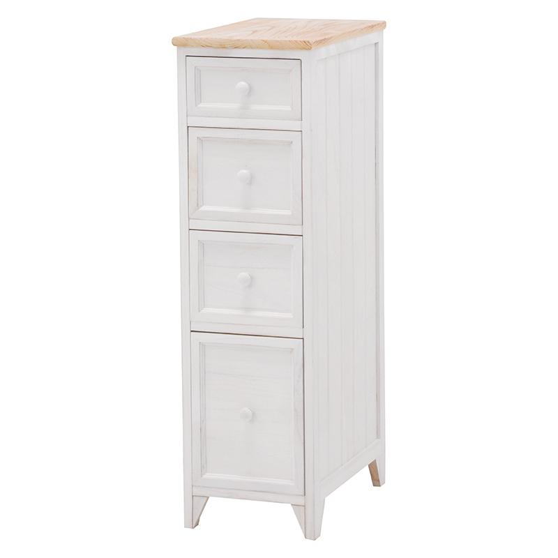 スリムチェスト MCH-5281NAW (約)幅25×奥行40×高さ85cm | 家具 おしゃれ インテリア 収納
