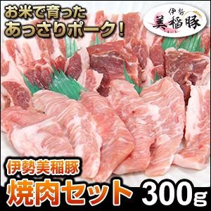 324円 ギフ 包装 焼肉 セット 国産 バーベキュー 肉 q 豚肉 豚バラ 国産焼肉 伊勢美稲豚 300g 豚肩ロース 豚トロ