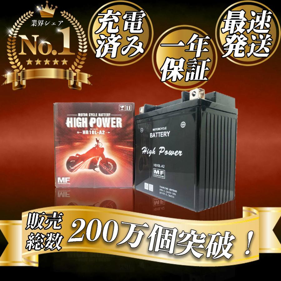 バイク バッテリー YB125 1RO.4A7.372 1年保証 MB10L-A2 / YB10L-A2