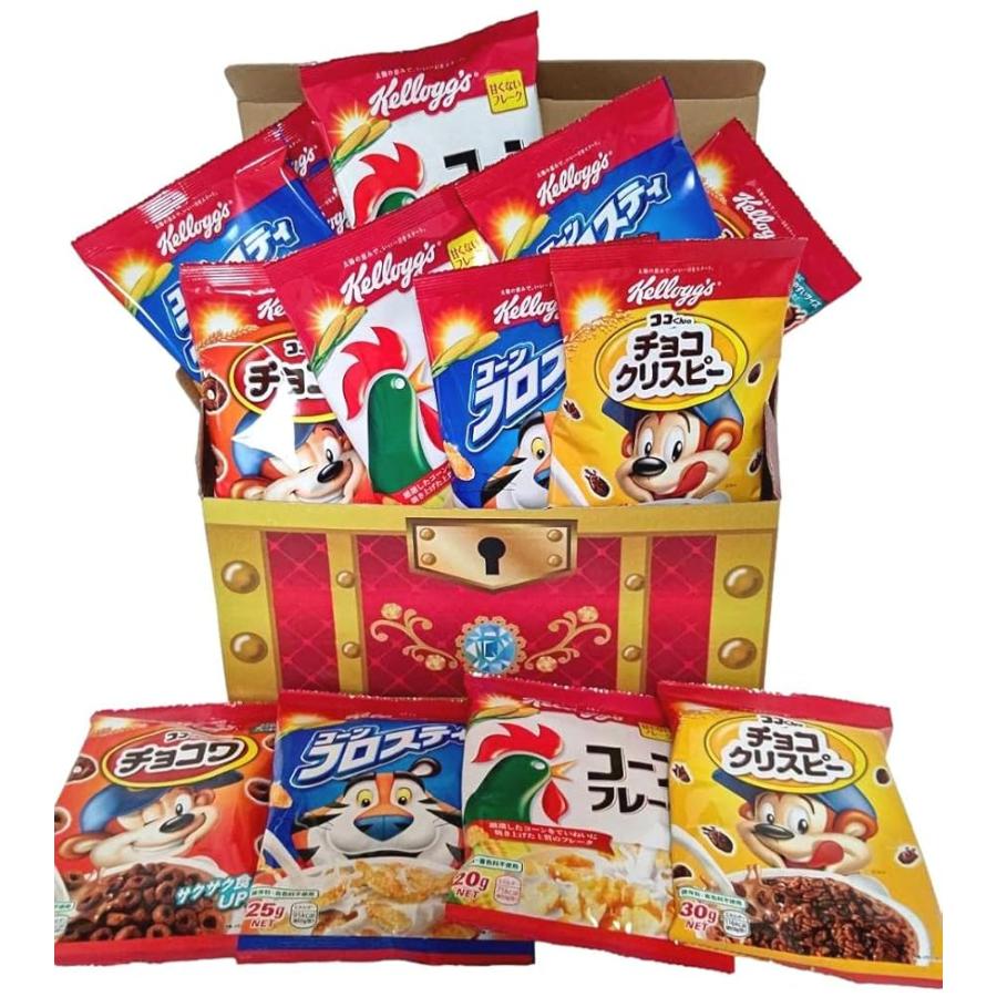 ケロッグ コーンフレーク 17袋 詰め合わせ セット ぴきしぇも 宝箱
