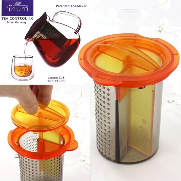 Finum（フィナム） ティーコントロール 1.0L アンバーイエロー | 紅茶 お茶 耐熱ガラス ティーポット 送料無料 : FRESH ...