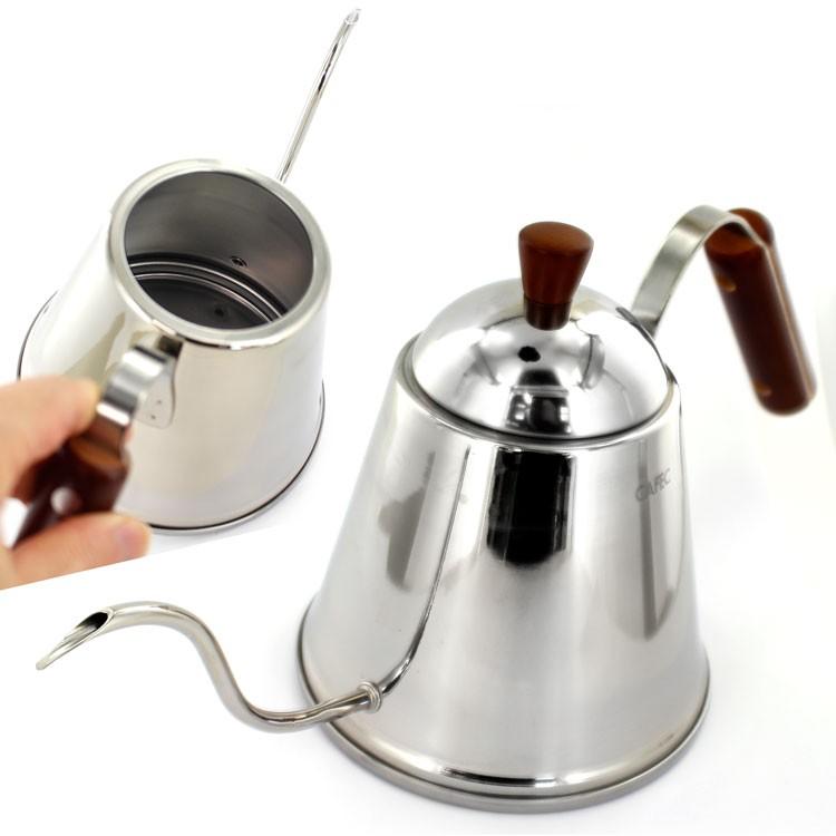 三洋 CAFEC 超極細口ドリップポット TSUBAME WOOD 1.0L TBW1000 送料