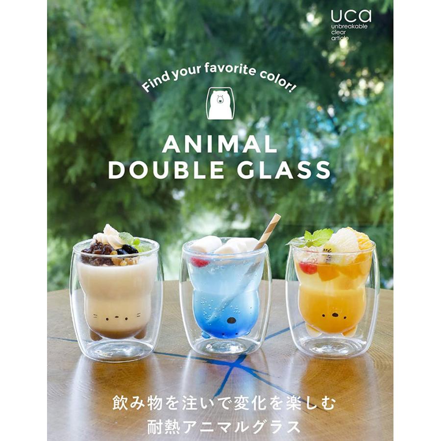耐熱 アニマル ダブルグラス ネコ 270ml ダブルウォールグラス : FRESH