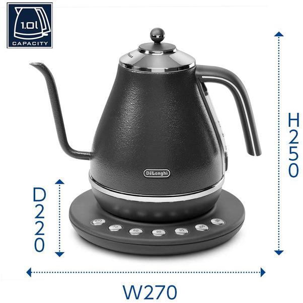 デロンギ アイコナ 温度設定機能付き電気カフェケトル 1L レステージ
