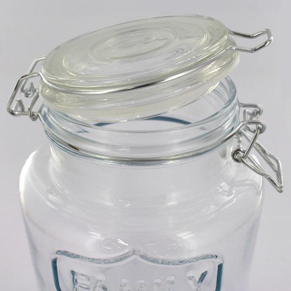 Glass Vessel ガラス密閉ボトル 1.5L おしゃれな英文字入りソーダ