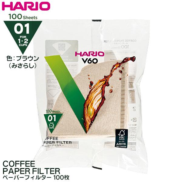 ハリオ V60 01用 円錐フィルター 85％以上節約 VCF-01-100M SALE 101%OFF みさらし １００枚