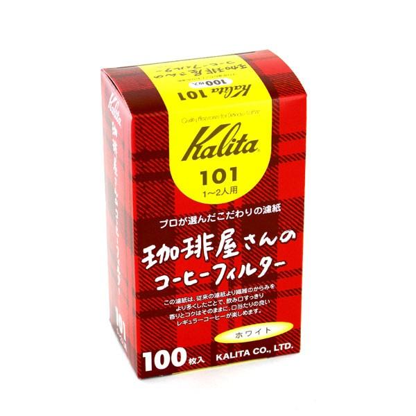 カリタ 珈琲屋さんフィルター１０１ ホワイト（100枚入）１〜２人用｜tonya