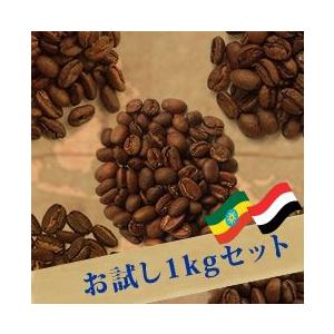 ◇ 贅沢！お試し1kg モカコーヒー5種飲み比べセット（生豆時200g