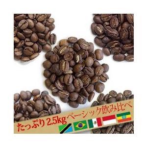 ◇ たっぷり2.5kg飲み比べ ベーシック5種セット（生豆時500g×5銘柄