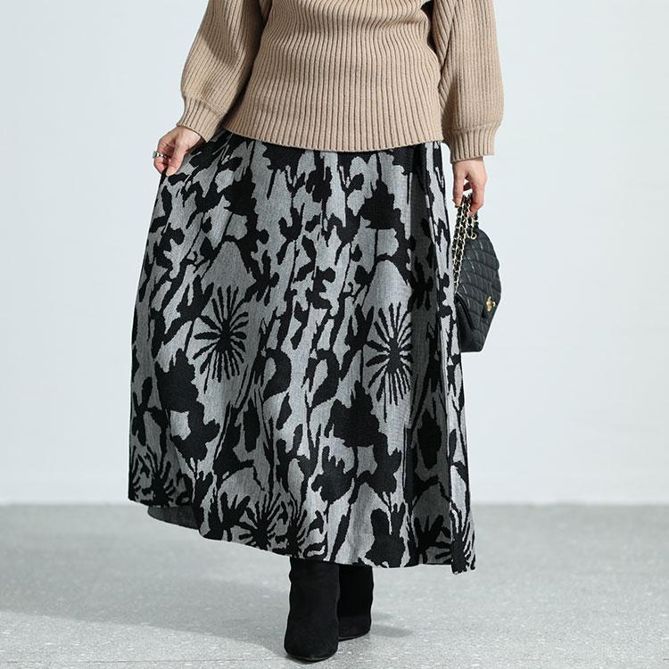 GOLDJAPAN 大きいサイズ レディース スカート ロング ジャガード