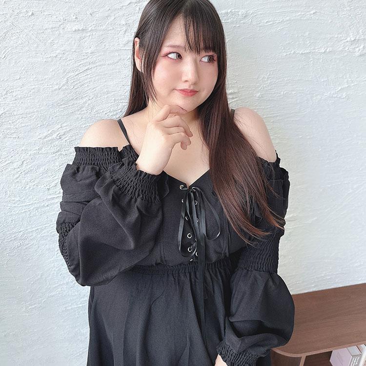 GOLDJAPAN 大きいサイズ レディース ワンピース オフショル ミニ