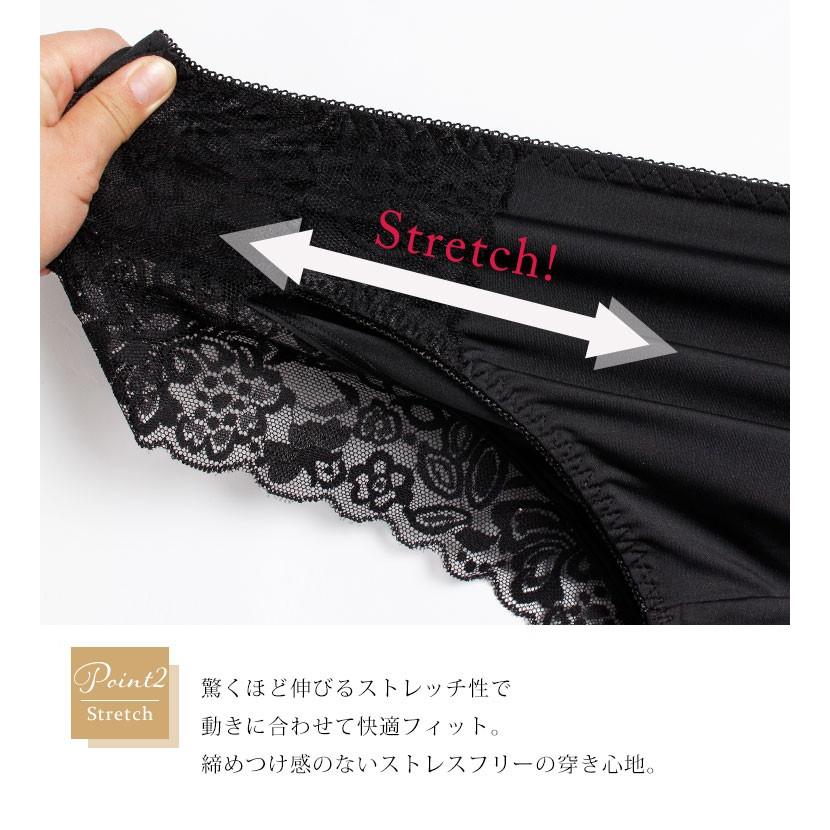 大きいサイズ レディース レディス インナー 女性下着 ショーツ フルバック バックレース レース ストレッチ L LL 2L 3L 4L ブラック ベージュ ブルー 春 夏｜tonyakan｜05