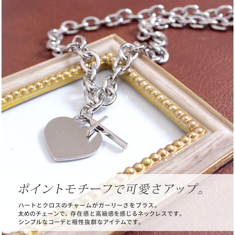 大きいサイズ レディース アクセサリー ネックレス チェーン ハート 