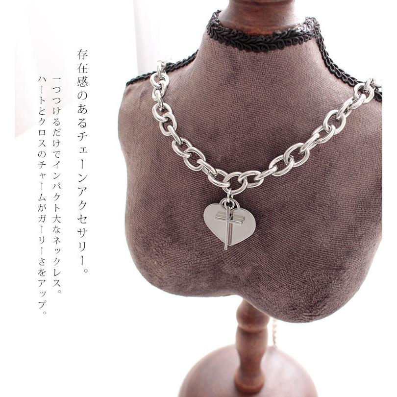 大きいサイズ レディース アクセサリー ネックレス チェーン ハート