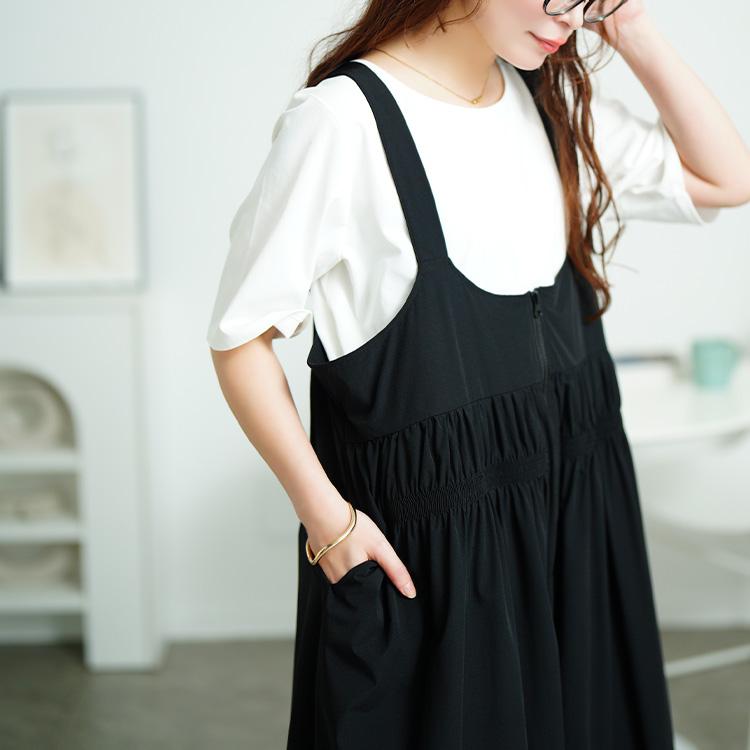 IENA 新品タグ付きレースオールインワン 38 FUJIKO×ELENDEEK】バイカラーコンビネゾン（つなぎ