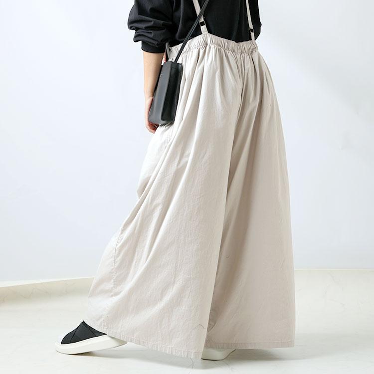 大きいサイズ レディース オールインワン サロペット ギャザーサロペットワイドパンツ ワイドパンツ 秋服 春服 夏服 LL 2L 3L 4L 5L 黒 ブルー ライトグレー | GOLDJAPAN | 16