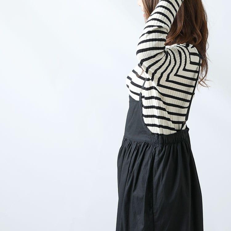 大きいサイズ レディース オールインワン サロペット ギャザーサロペットワイドパンツ ワイドパンツ 秋服 春服 夏服 LL 2L 3L 4L 5L 黒 ブルー ライトグレー | GOLDJAPAN | 12