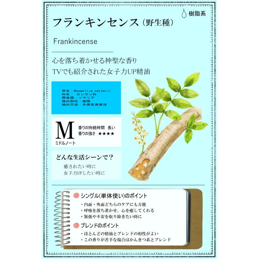 フランキンセンス アロマオイル エッセンシャルオイル 精油 アロマ 野生種  10ml 香りと暮らす｜tonyatonya｜03