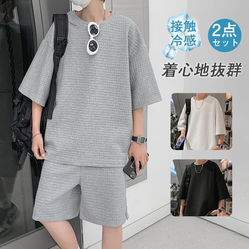 ジャージ スウェット 上下セット メンズ ハーフパンツ セットアップ T 