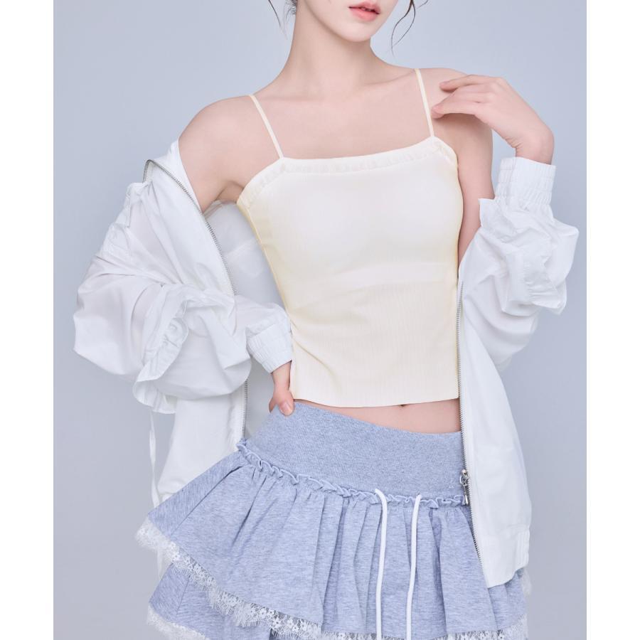 レースフリルブラカップ付キャミ春夏 : CXYストア - 通販 - Yahoo