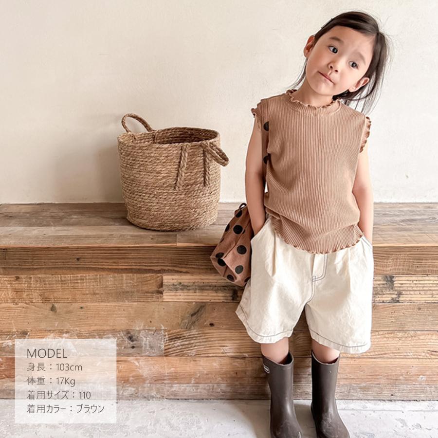 タンクトップ キッズ 子供 おしゃれ ノースリーブ プルオーバー