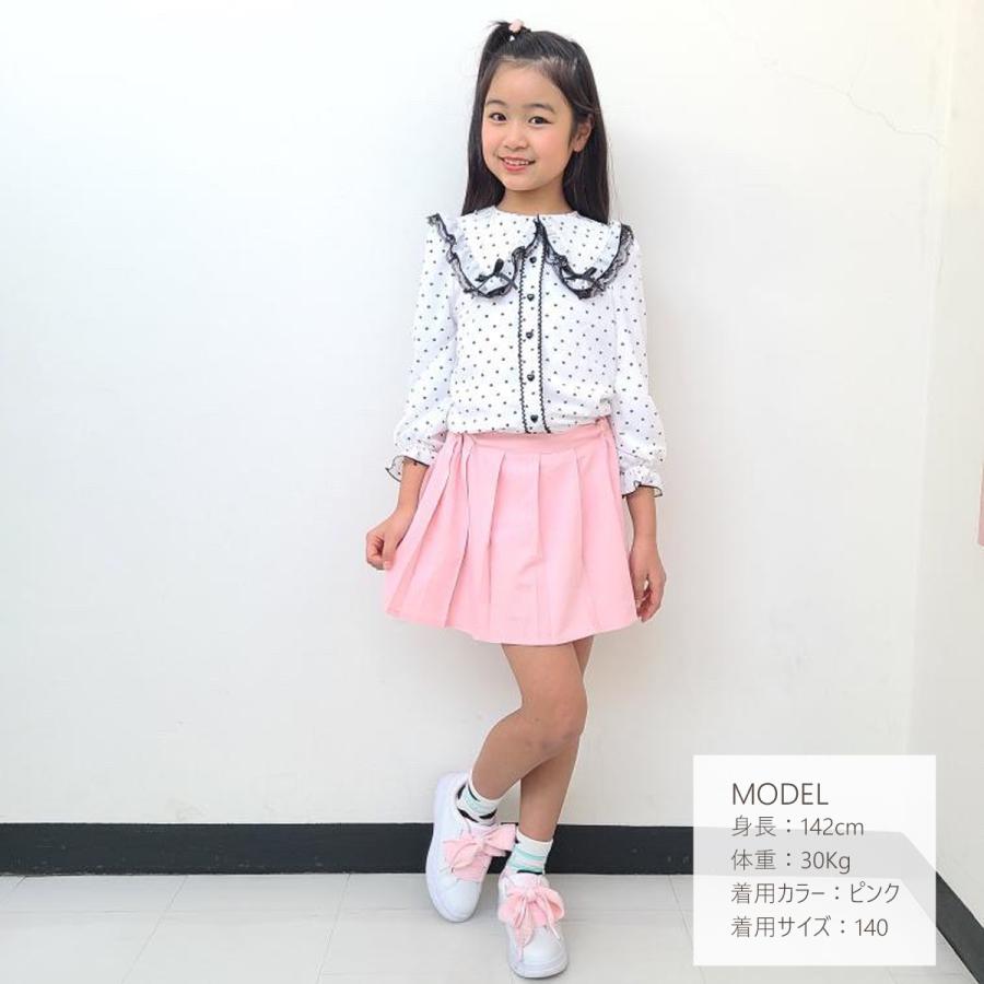 インナーパンツ付き プリーツスカート キッズ 女の子 ミニスカート