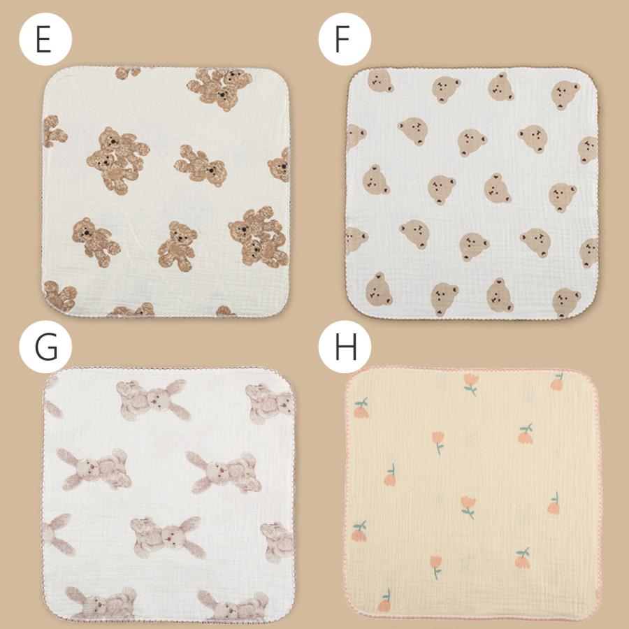 ガーゼハンカチ ベビー ハンカチ 赤ちゃん ガーゼタオル 子供 ループ