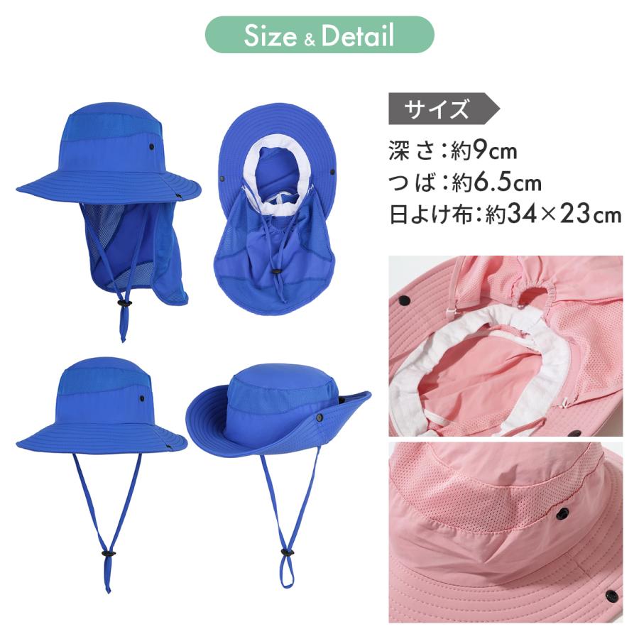 ハット キッズ 子供 帽子 サーフハット つば広 52cm 54cm 56cm マリン