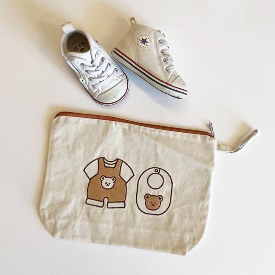 おむつポーチ オムツポーチ オムツケース 大容量 くま 防水 撥水 7点