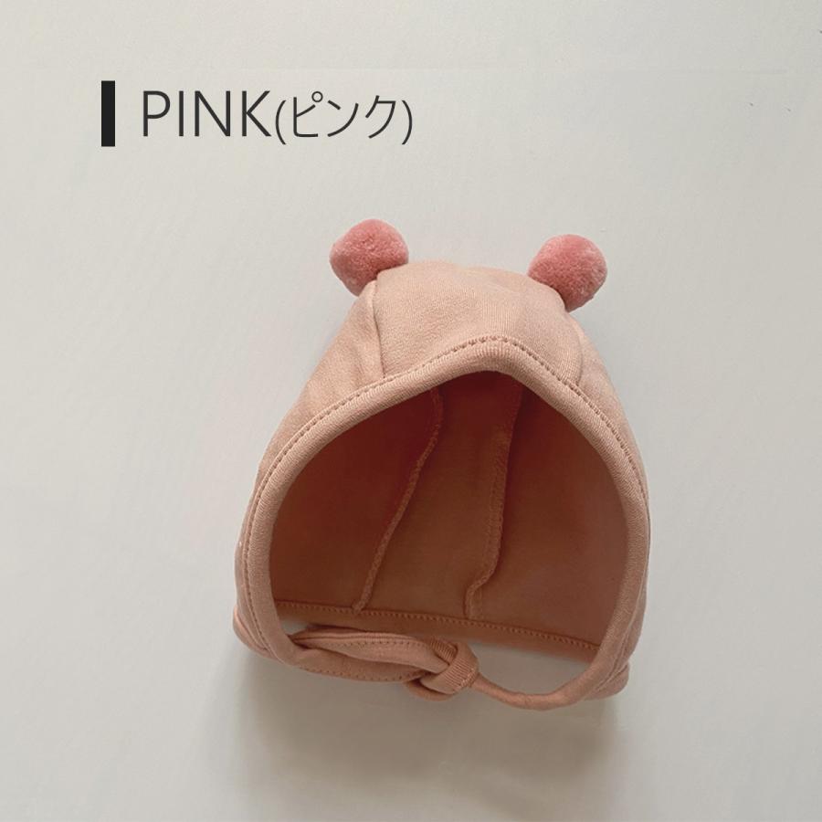 ベビー 帽子 くま耳 耳付き ボンネット くまボンネット 男の子 女の子