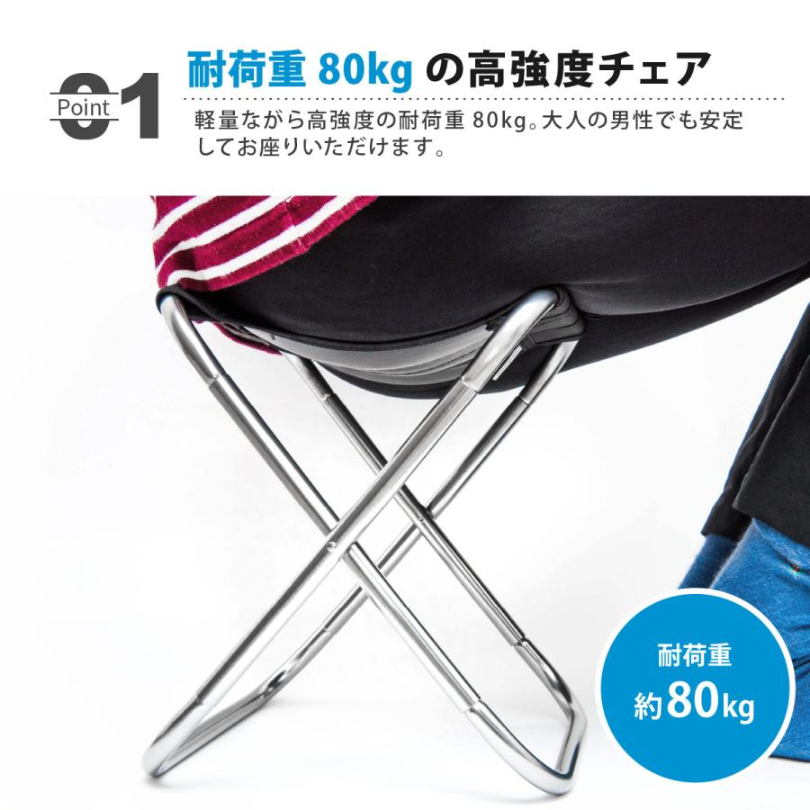 ☆ コンパクト　折り畳み椅子　キャンプ　運動会　釣り　軽量　ブラック チェア 折りたたみ椅子 軽量 コンパクト ミニチェア 椅子 アウトドア キャンプ