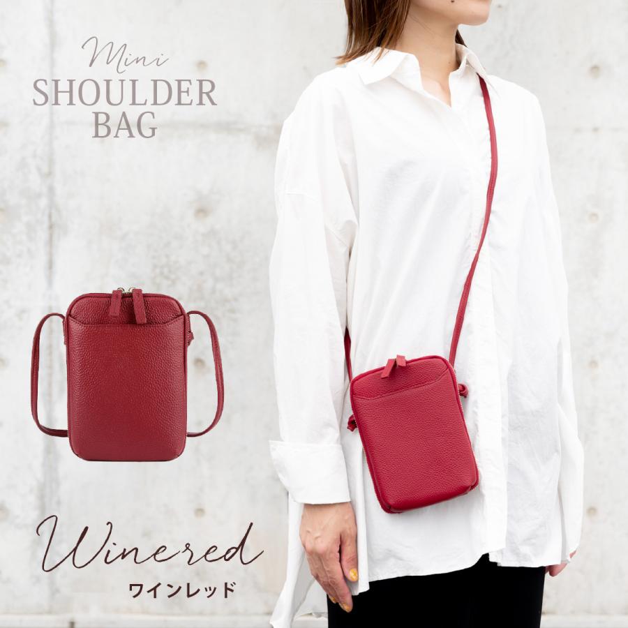 スマホポーチ レディース ミニショルダーバッグ 斜めがけ 本革 スマホ