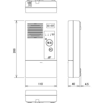 TAKEX 【SC-25T】緊急通報装置 竹中エンジニアリング : tool
