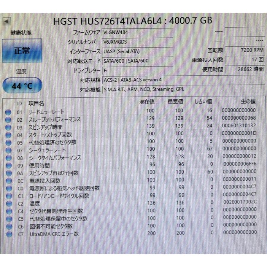 【Western Digital NASハードディスク Ultrastar】ハードディスク / 4TB / フォーマット済み / 28662H｜tool-darake｜03