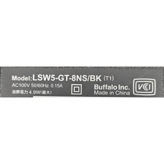 BUFFALO バッファロー Buffalo LSW5-GT-8NS/BK Giga対応の BUFFALO バッファロー Buffalo LSW5-GT-8NS/BK Giga対応の