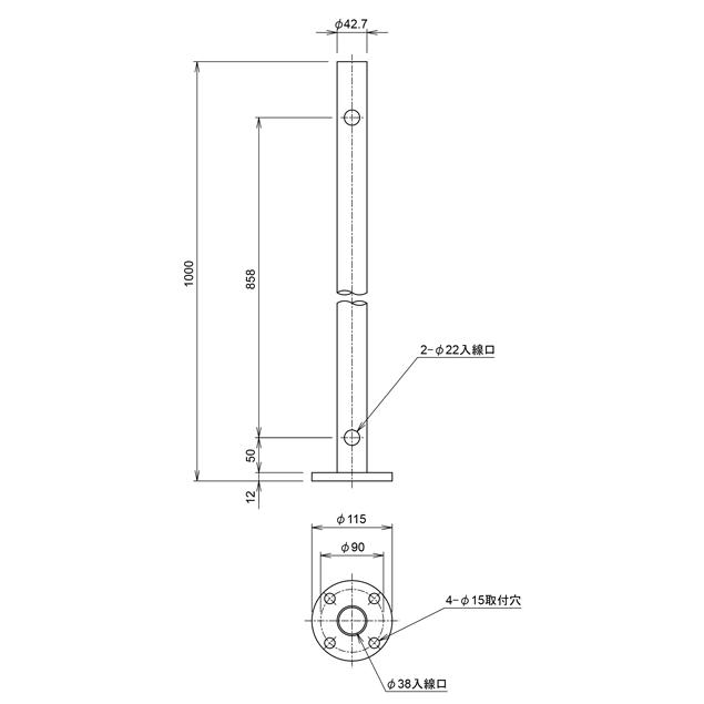take1020様用 TAKEX KP-100 ポール(2本1組)屋外赤外線センサー用 竹中