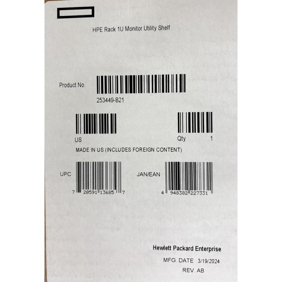 エイチピー HP Enterprise ラックオプション モニターシェルフキット