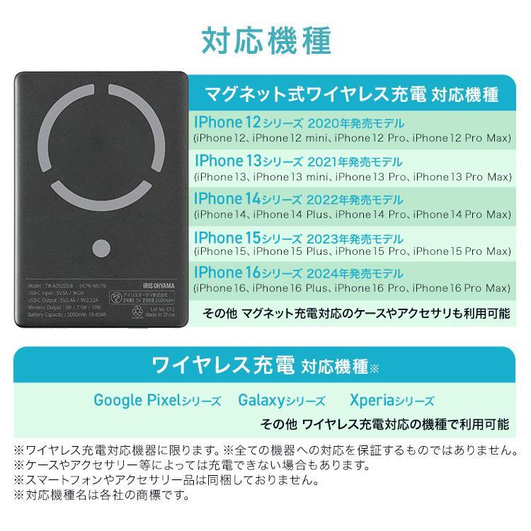 アイリス　TW-A05020-B　薄型モバイルバッテリー 5000mAh ブラック | IRIS OHYAMA | 04