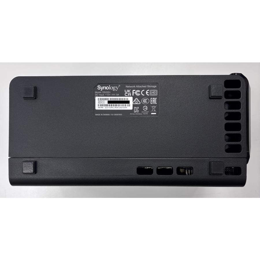 未使用　NAS Synology DiskStation DS220+ ブラック Synology DiskStation DS220+ ガイドブック付き 2ベイNAS 2年保証