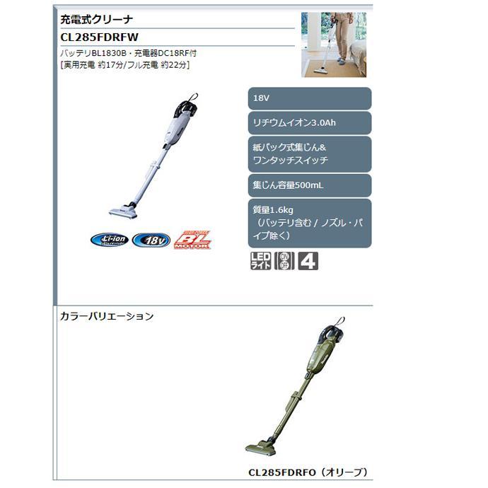 マキタ マキタ[makita] 18V 充電式クリーナ CL285FDRFW（紙