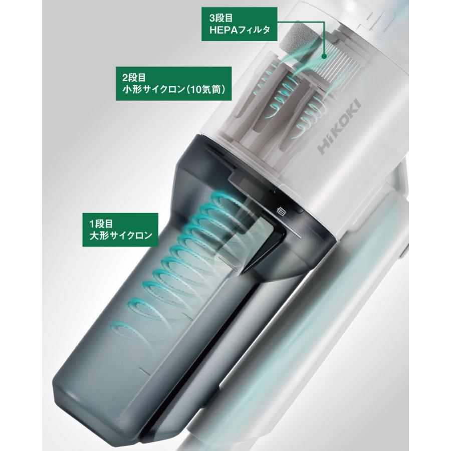 HIKOKI コードレスクリーナー R36DB(SC) 2段サイクロン式 乾式 HiKOKI（ハイコーキ） 36V2.5Ah コードレスクリーナ R36DB (SC)(XPZ) 2